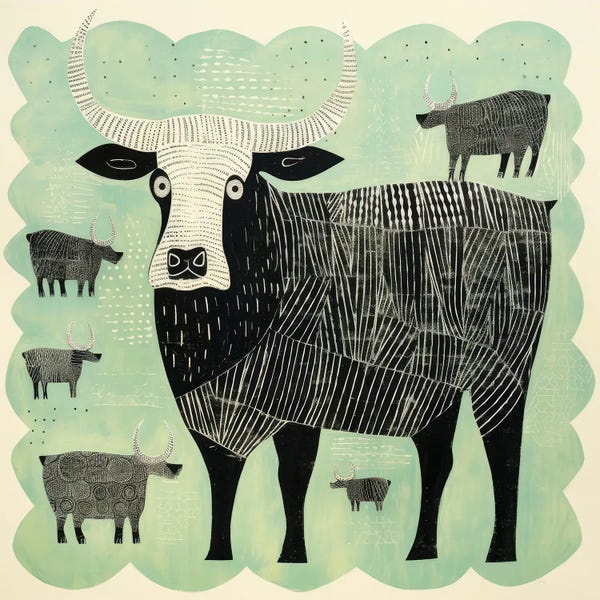 Aloke Design: Green Yaks by Aloke Design