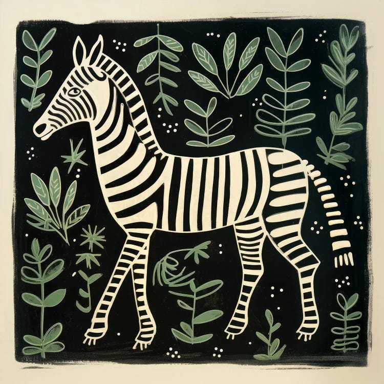 Green Zebra by Aloke Design wall art