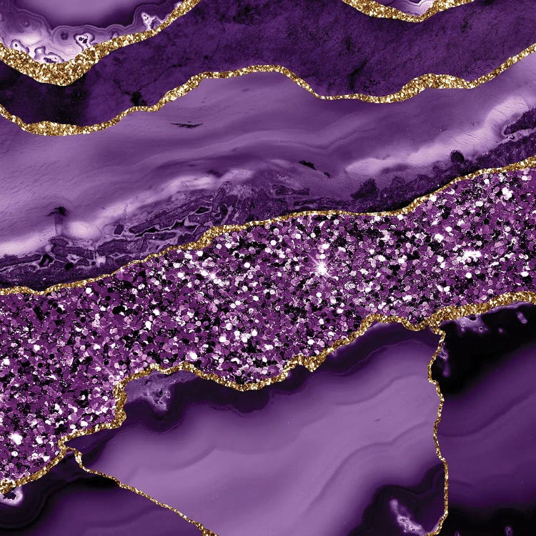 Agate Glitter Ocean Texture II by Aloke Design wall art