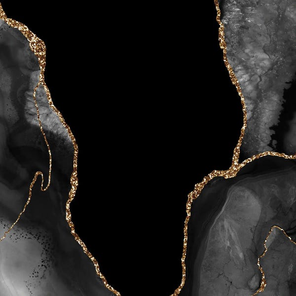 Agates, Geodes & Minerals: Black Gold Agate Texture III by Aloke Design