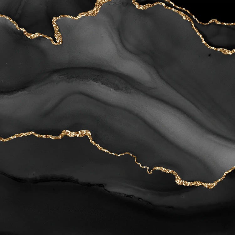 Black Gold Agate Texture I