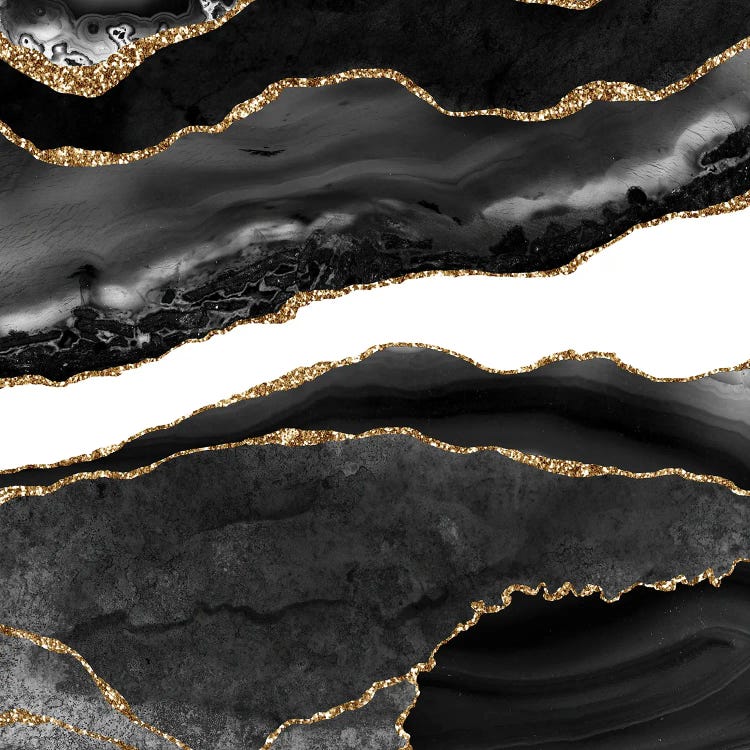 Black Gold Agate Texture VIII