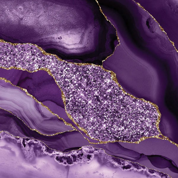 Aloke Design: Agate Glitter Ocean Texture III by Aloke Design