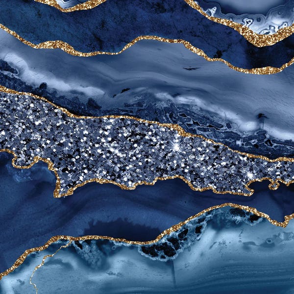 Refreshing Workspace: Agate Glitter Ocean Texture VII by Aloke Design