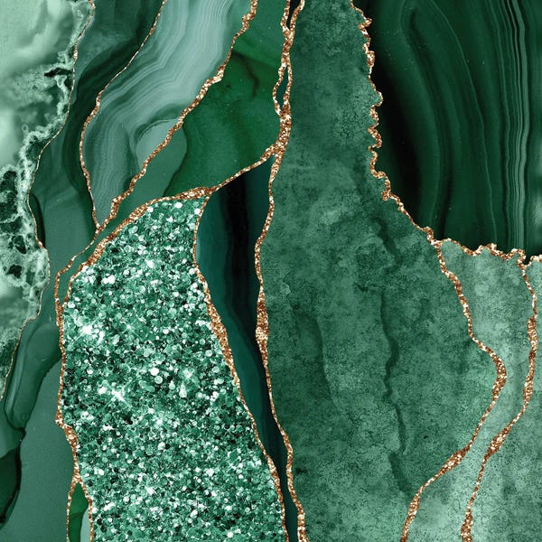 Aloke Design: Agate Glitter Ocean Texture XIV by Aloke Design