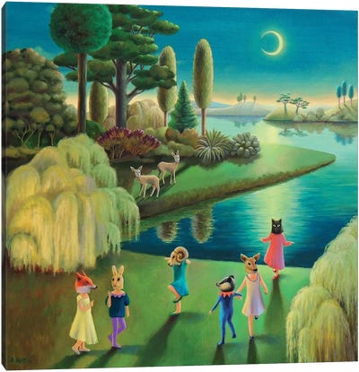 Lakeside Masquerade Canvas Art Print - Antoinette Kelly