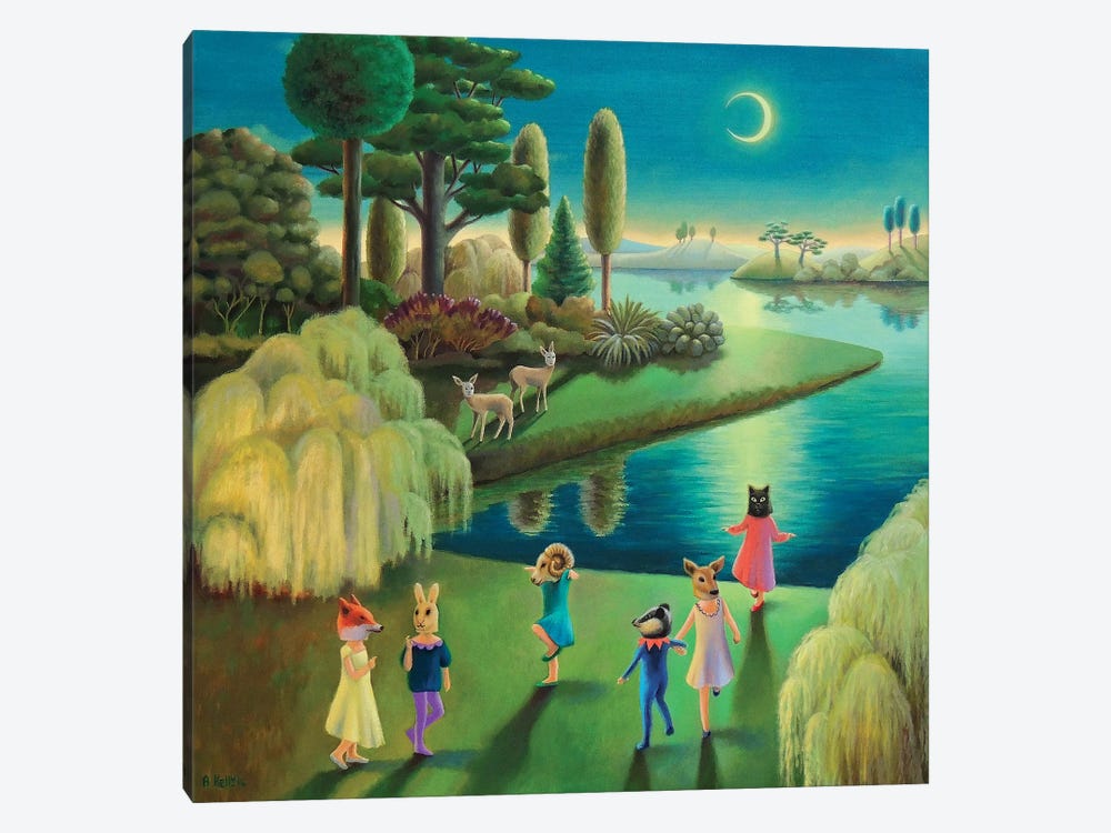 Lakeside Masquerade by Antoinette Kelly 1-piece Canvas Wall Art