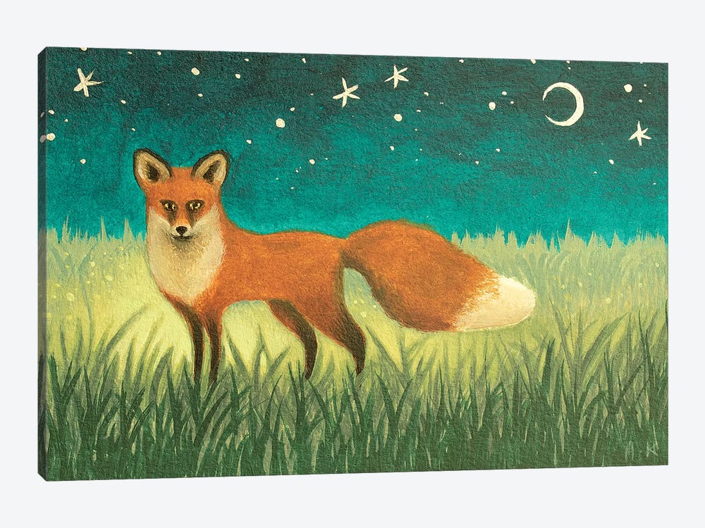 Night Fox by Antoinette Kelly 1-piece Canvas Artwork