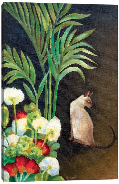 Siamese Cat Canvas Art Print - Siamese Cat Art