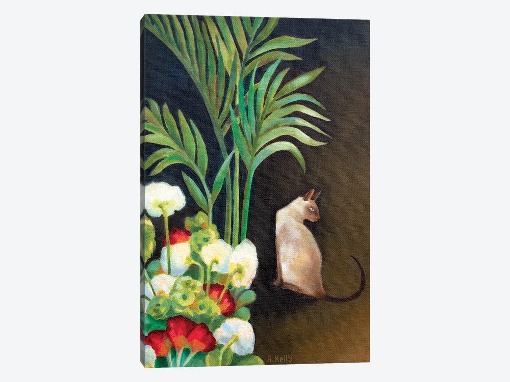 Siamese Cat by Antoinette Kelly 1-piece Canvas Art Print