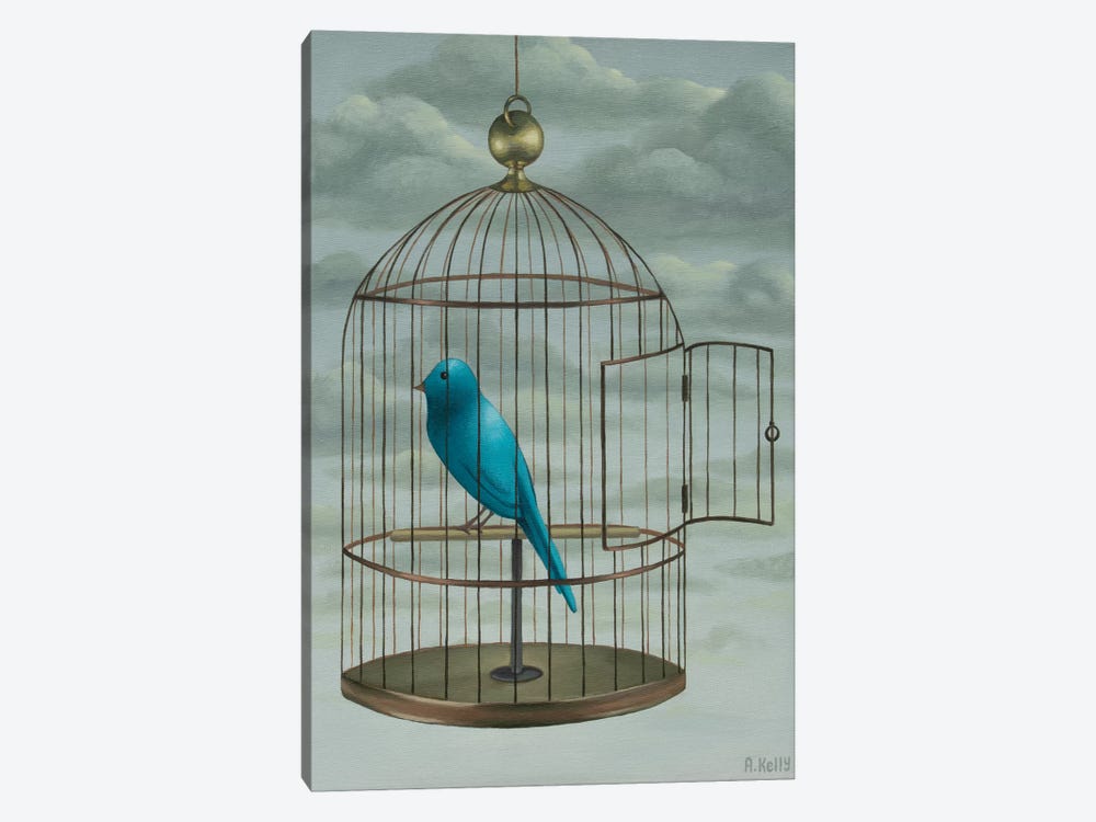 Blue Bird by Antoinette Kelly 1-piece Canvas Art