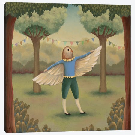 Bird Boy Canvas Print #AKE47} by Antoinette Kelly Canvas Wall Art