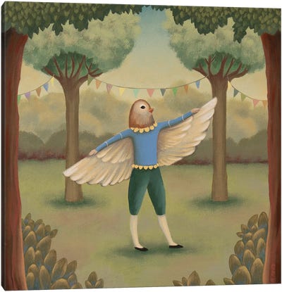 Bird Boy Canvas Art Print - Wings Art