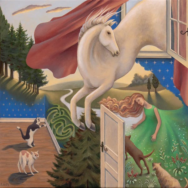 Art Enthusiast: Dream Of A White Horse by Antoinette Kelly