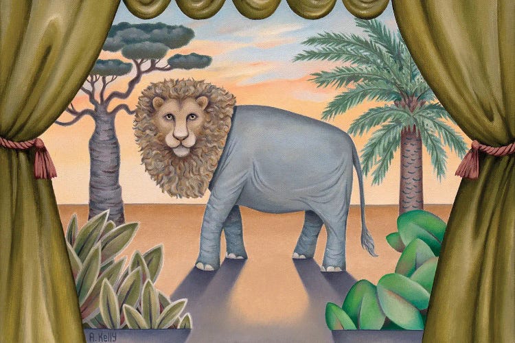 Brian The Lion by Antoinette Kelly wall art