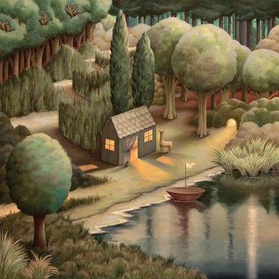 Moonstar Cove by Antoinette Kelly canvas print