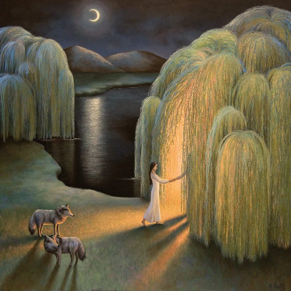 Wolves: Weeping Willows by Antoinette Kelly