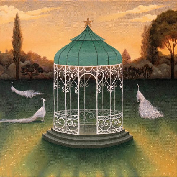 Peacocks: The Golden Hour by Antoinette Kelly