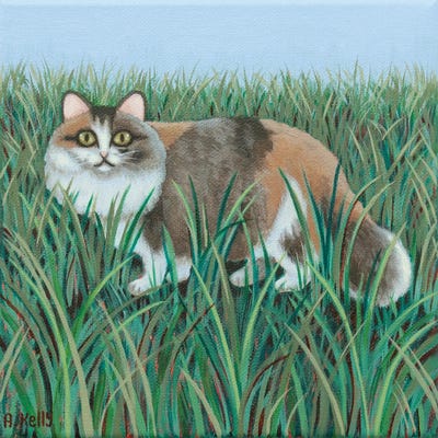 Spring Leaves - Canvas Prints: Daisy In The Meadow by Antoinette Kelly