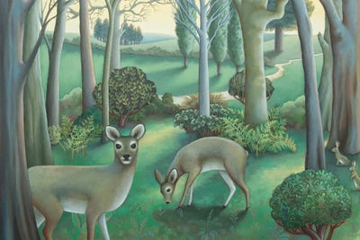 Spring Leaves - Canvas Prints: Here At The Edge Of The Woods by Antoinette Kelly