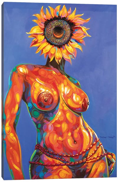 My Nectar Canvas Art Print - Sunflower Art