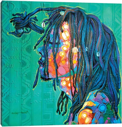 Between The Colors Canvas Art Print - Contemporary Portraiture by Black Artists