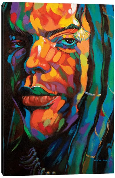 Gaze Canvas Art Print - Contemporary Portraiture by Black Artists