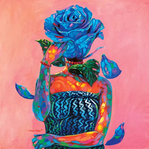 Fine Art: Lady Blue by Akintayo Akintobi