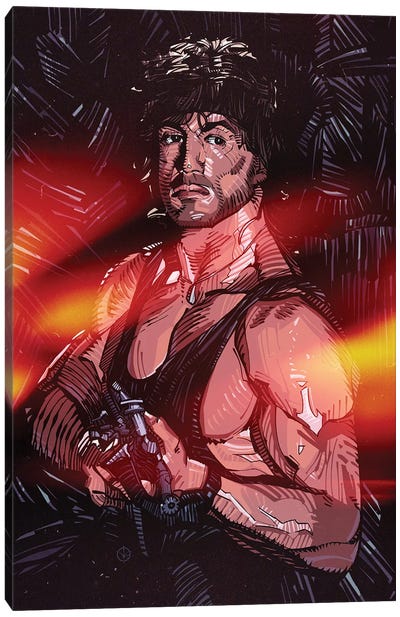 Rambo Canvas Art Print - Sylvester Stallone