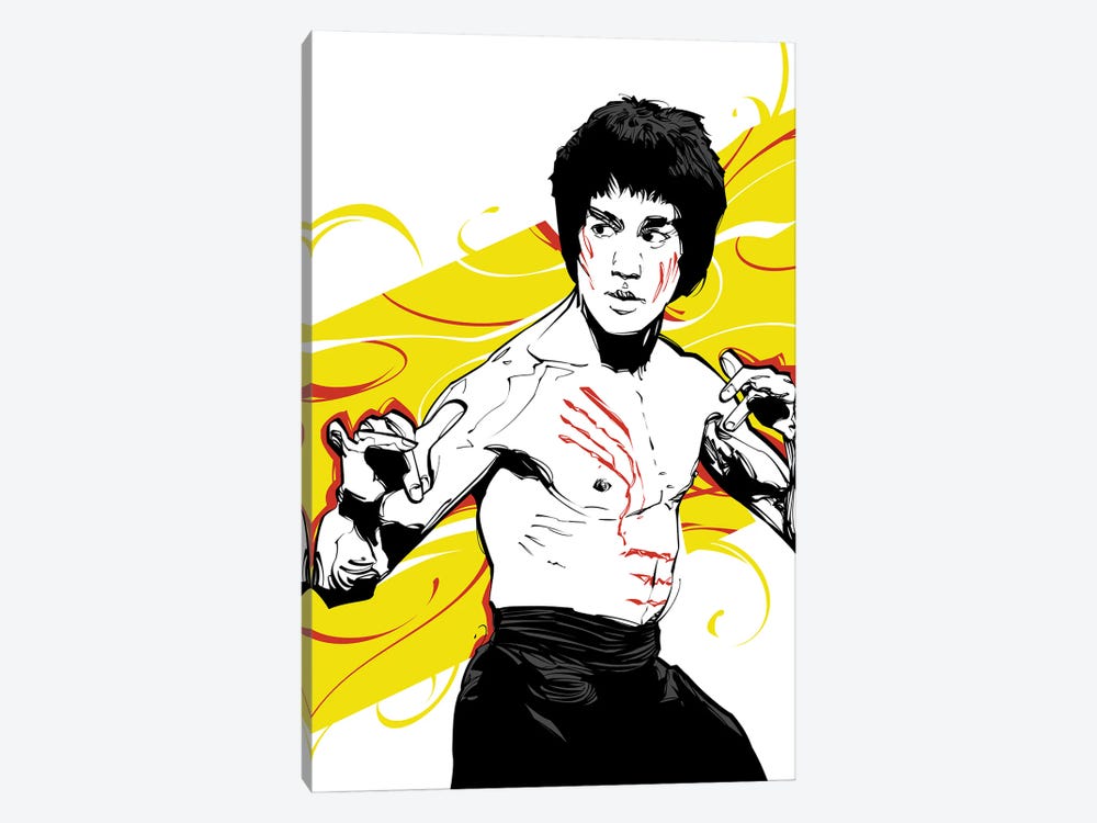 Bruce Lee Yellow by Nikita Abakumov 1-piece Art Print
