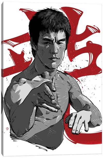 Bruce Lee Fight Canvas Art Print - Bruce Lee