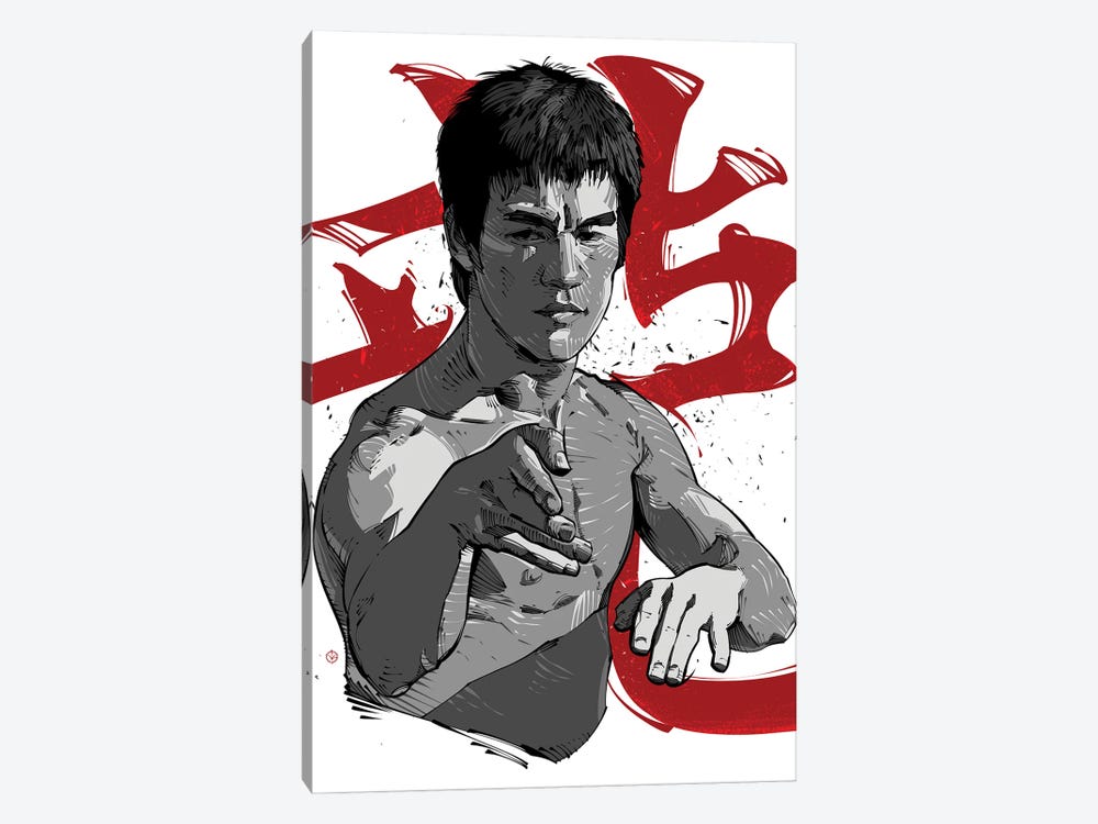 Bruce Lee Fight Canvas Artwork by Nikita Abakumov | iCanvas