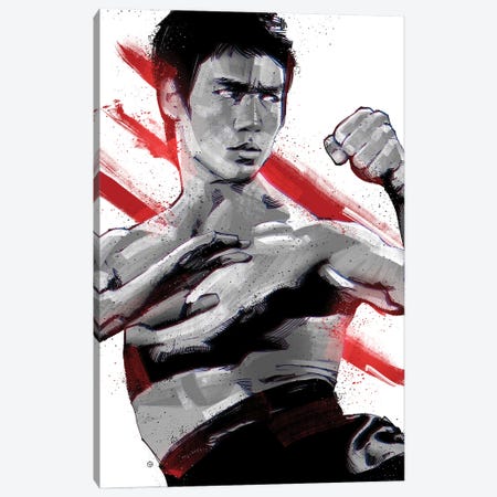 Bruce Lee Ready Canvas Print #AKM120} by Nikita Abakumov Canvas Print