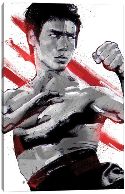Bruce Lee Ready Canvas Art Print - Bruce Lee