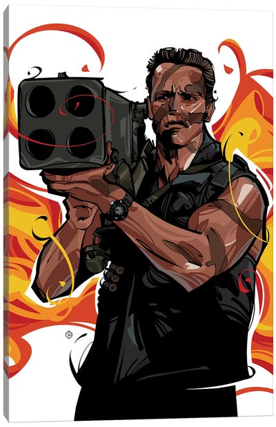 Commando II Canvas Art Print - Arnold Schwarzenegger
