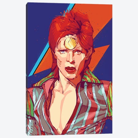 David Bowie I Canvas Print #AKM14} by Nikita Abakumov Canvas Art Print