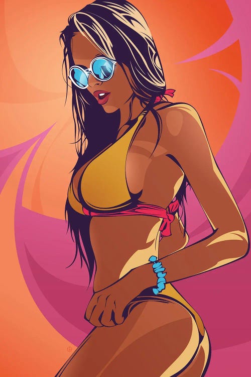 Beach Girl by Nikita Abakumov wall art