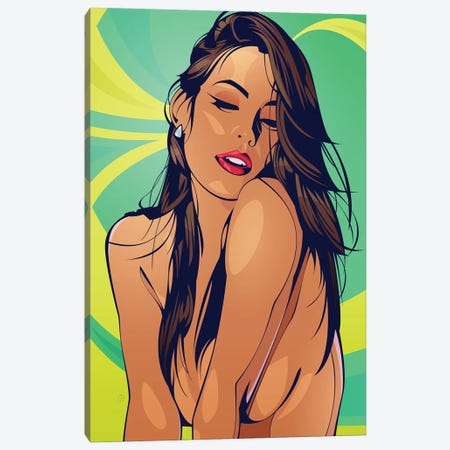 Topless Girl Canvas Print #AKM151} by Nikita Abakumov Canvas Artwork