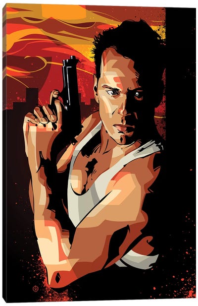 Die Hard I Canvas Art Print - Action & Adventure Movie Art