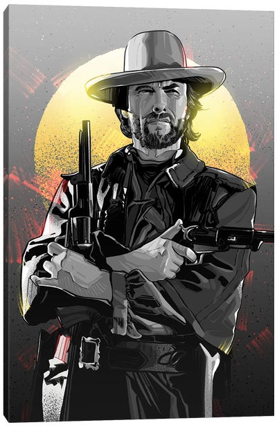 Clint Eastwood Canvas Art Print - Westerns