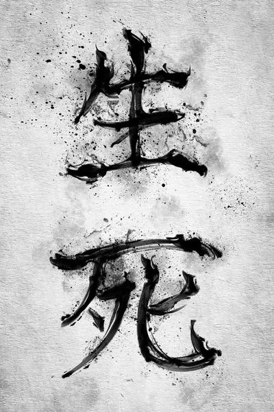 Asian Culture: Life And Death Kanji by Nikita Abakumov