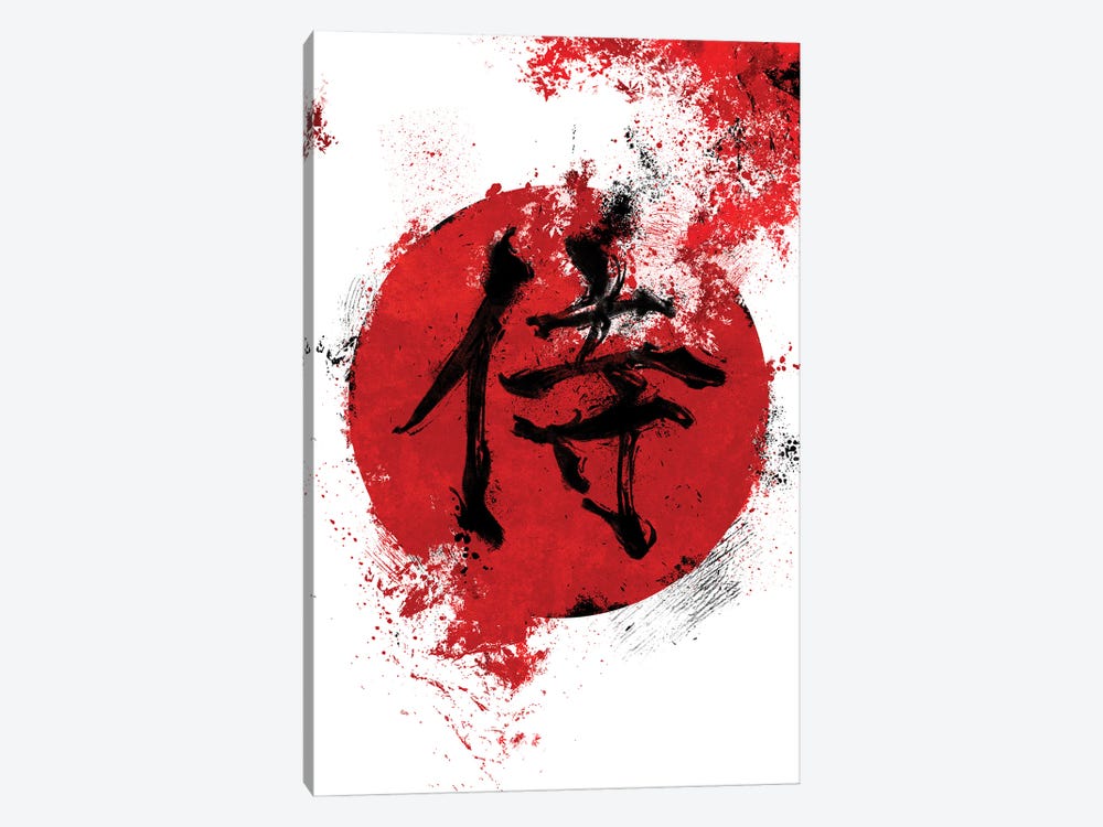 Samurai Kanji 1-piece Canvas Print