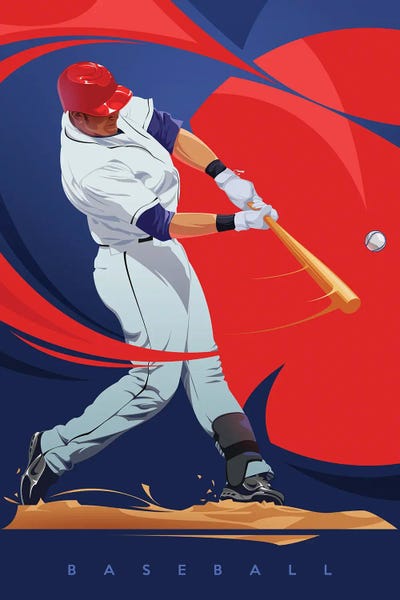Kids Sports Art: Baseball by Nikita Abakumov