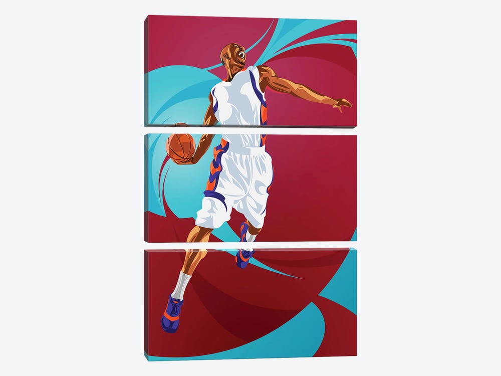 Basketball by Nikita Abakumov 3-piece Art Print