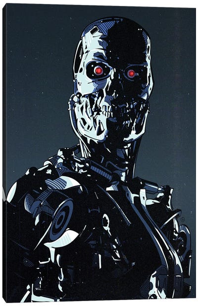 Terminator Cyborg Canvas Art Print