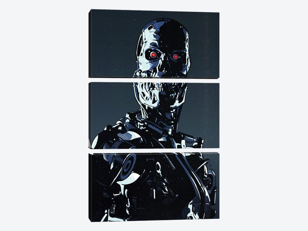 Terminator Cyborg by Nikita Abakumov 3-piece Canvas Wall Art