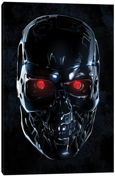Terminator Face Canvas Art Print