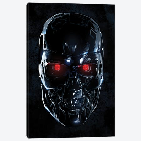 Terminator Face Canvas Print #AKM221} by Nikita Abakumov Canvas Artwork