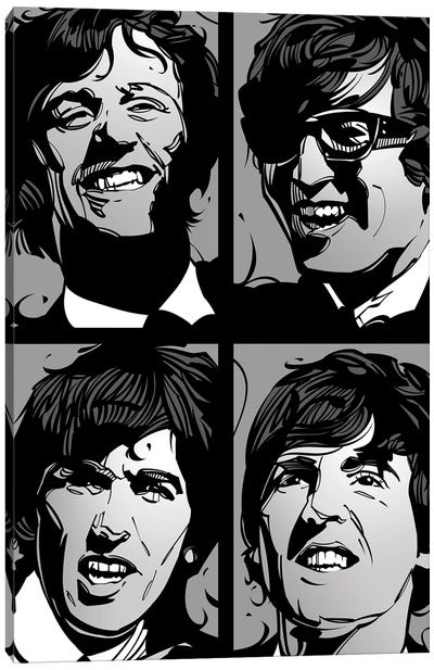 Liverpool Four Canvas Art Print - Paul McCartney