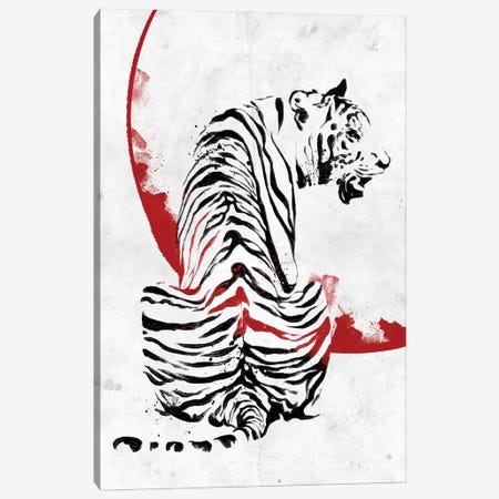 Inked Tiger Canvas Print #AKM225} by Nikita Abakumov Art Print